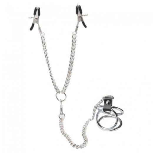 Nipple Clamp with 3-Cockring