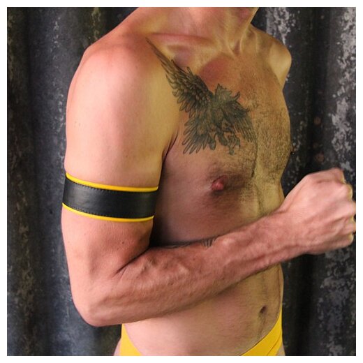 Leder Biceps Band Gelb