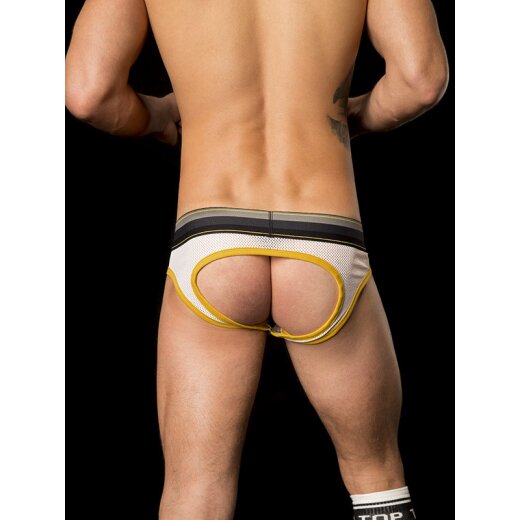 Brief Bond Street - white-yellow-black