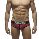 Double Piping Bottomless Brief red