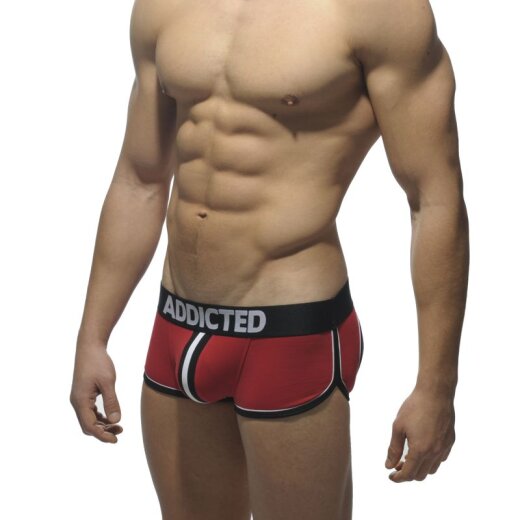 Double Piping Bottomless Boxer red