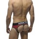 Double Piping Bottomless Brief red M