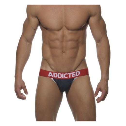 Elastic Mesh Jockstrap - blue