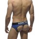 Double Piping Bottomless Brief blue