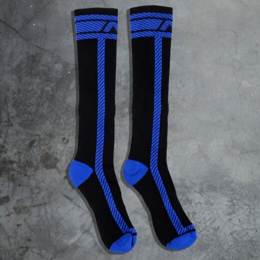 Fetish Long Socks - blue L-XL