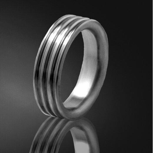 Half Screw Ring 44 mm Silver