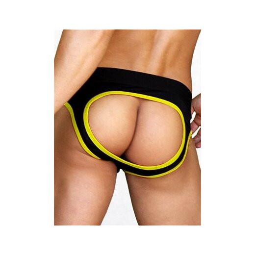 Army Fly Jock Brief Black/Yellow