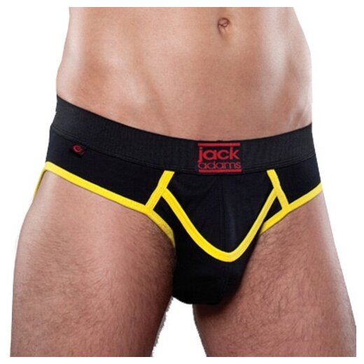 Army Fly Jock Brief Black/Yellow